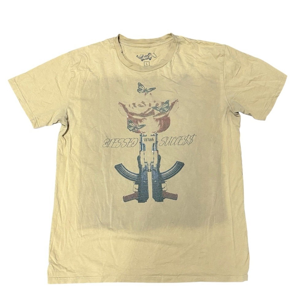 Draco Undefeated AK-47‎ T-Shirt BLESSED with SUCCESS Hip Hop Urban Streetwear L